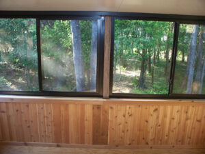 Temple Terrace balcony conversion interior wood finish