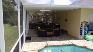 0 Screenroom by pool enclosure, pavers, concrete, skylights_scale_800_700
